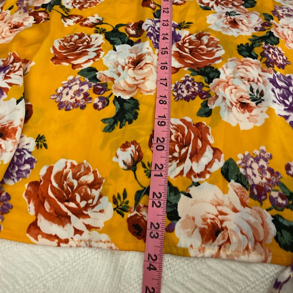 Who What Wear Vibrant Yellow Floral Dress